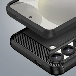 POWERTECH Θήκη Carbon MOB-2009 για Samsung S25 Edge, μαύρη