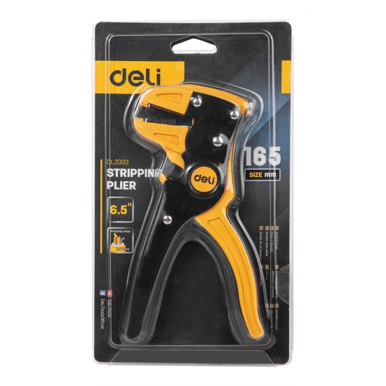 DELI απογυμνωτής καλωδίων DL2003 με κόφτη, 0.5~6mm, 165mm