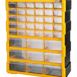 DELI ταμπακιέρα DL432039, 39 θέσεων, 38x16x47.5cm, πλαστική, κίτρινη/μαύρη
