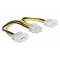 DELOCK καλώδιο 2x 4pin molex σε 8pin EPS 83410, 0.15m