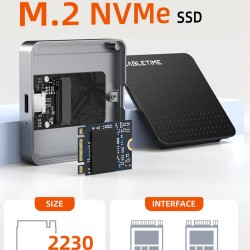 CABLETIME θήκη για M.2 NVME SSD CT-SSD04-AG, μαγνητική, 10Gbps, γκρι