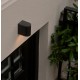 POWERTECH φωτιστικό τοίχου HLL-0187 για GU10 λάμπα, μεταλλικό, IP65, μαύρο