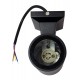 POWERTECH φωτιστικό τοίχου HLL-0189 για GU10 λάμπα, μεταλλικό, IP65, μαύρο
