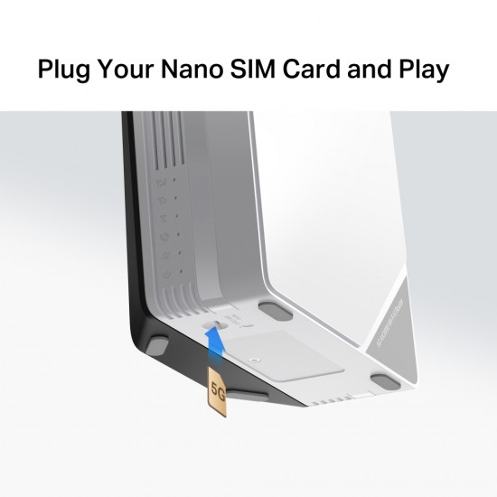 MERCUSYS Router MB520-5G με θύρα τηλεφώνου, 5G, AX3000 Dual Band WiFi 6, 3000Mbps, V.1.0