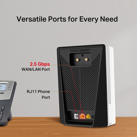 MERCUSYS Router MB520-5G με θύρα τηλεφώνου, 5G, AX3000 Dual Band WiFi 6, 3000Mbps, V.1.0