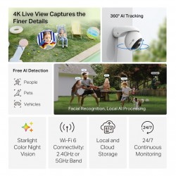 TP-LINK smart camera Tapo C560WS, 4K, IP66, Wi-Fi 6, two-way audio, Ver. 1.0