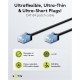 GOOBAY καλώδιο δικτύου 74241, CAT 6A U/UTP, ultra slim, copper, 500MHz, 10m, μαύρο