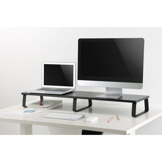 BRATECK επιτραπέζια βάση για 2x οθόνες/laptop STB-112, 13-32", έως 20kg, μαύρη