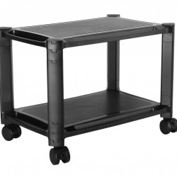 BRATECK ραφιέρα δαπέδου AMS-4L με ροδάκια, 2 ράφια, 50x33x37cm, έως 10kg, μαύρη