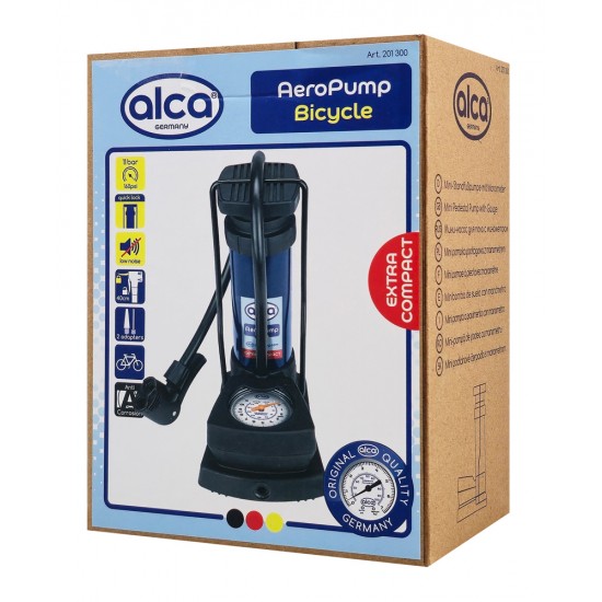 ALCA τρόμπα ποδιού 201300 με μανόμετρο, 160PSI, μπλε