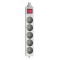 POWERTECH πολύπριζο PT-886, 5x schuko, 16A, χωρίς καλώδιο, λευκό