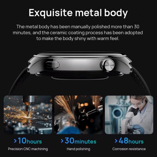 MIBRO smartwatch Lite 3 Pro με 2x λουράκια, heart rate, 1.32" AMOLED, GPS, 5 ATM, γκρι/καφέ