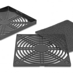DELOCK σχάρα για 120mm ανεμιστήρα 67313 με φίλτρο σκόνης, πλαστική, μαύρη