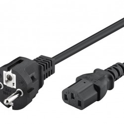 POWERTECH καλώδιο τροφοδοσίας Η/Υ & οθόνης P002, 3x0.75mm², copper, 1.5m, μαύρο