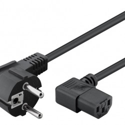 POWERTECH καλώδιο τροφοδοσίας Η/Υ & οθόνης CAB-P003, 3x0.75mm², 1.5m, μαύρο