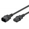 POWERTECH καλώδιο τροφοδοσίας προεκταση CAB-P004 3x 0.75mm², 1.5m, μαύρο
