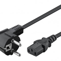 POWERTECH Καλώδιο τροφοδοσίας 3x 1mm² CAB-P014, μαύρο, 1.5m