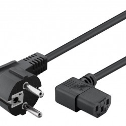 POWERTECH καλώδιο τροφοδοσίας για Η/Υ CAB-P015, 90°, 3 Pin, 1.5m, μαύρο