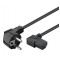 POWERTECH καλώδιο τροφοδοσίας για Η/Υ CAB-P015, 90°, 3 Pin, 1.5m, μαύρο