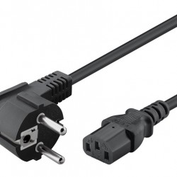 POWERTECH καλώδιο τροφοδοσίας CAB-P028, 3x 0.50mm, 1.5m, μαύρο, 10τμχ
