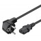 POWERTECH καλώδιο τροφοδοσίας CAB-P031, 3x 1mm², copper, 3m, μαύρο