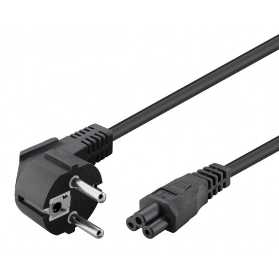 POWERTECH καλώδιο τροφοδοσίας CAB-P035, copper, 3x 0.5mm, 1.5m, μαύρο