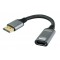 POWERTECH αντάπτορας DisplayPort σε HDMI CAB-DP077, 8K/60Hz, 0.1m, μαύρος