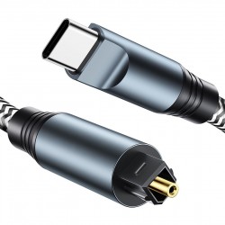 POWERTECH καλώδιο ήχου USB-C σε Toslink CAB-UC091, 1m, γκρι