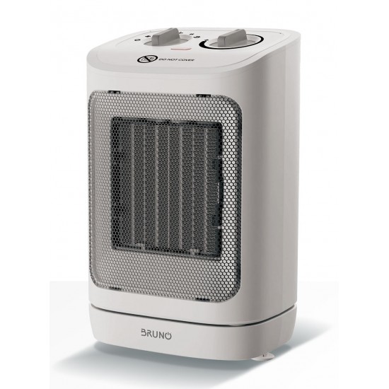 BRUNO κεραμικό αερόθερμο BRN-0255, 2000W, με θερμοστάτη/ανεμιστήρα/αυτόματη περιστροφή, λευκό