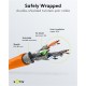 GOOBAY καλώδιο δικτύου 92457, CAT 6 S/FTP, copper, 250MHz, 0.15m, πορτοκαλί