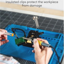 GOOBAY βάση στήριξης πλακέτας 76561 με θέση για κολλητήρι, 2x βραχίονες, μαύρη