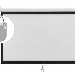 BRATECK οθόνη προβολής projector τοίχου/οροφής ESBA100, 221x124cm, 16:9/100", πτυσσόμενη