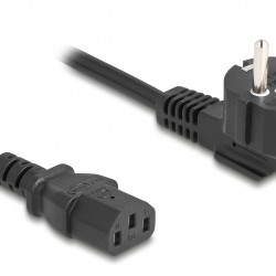 DELOCK καλώδιο τροφοδοσίας 81299, 3x 0.75mm², 1m, μαύρο