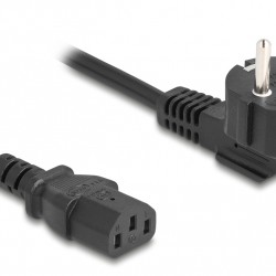 DELOCK καλώδιο τροφοδοσίας 81326, 3x 0.75mm², 2m, μαύρο