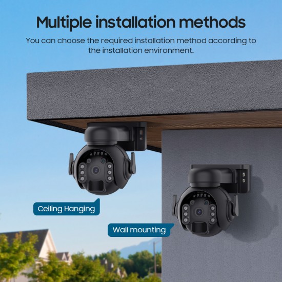 SECTEC smart ηλιακή κάμερα ST-515C-3M-4G-BK, 3MP, 4G, SD, PTZ, IP65