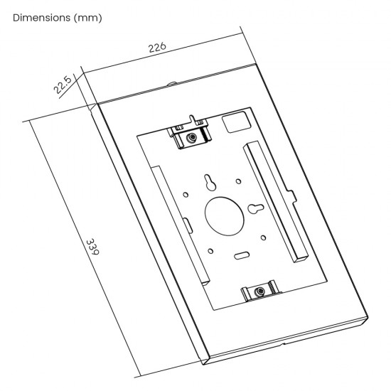 BRATECK επιτοίχια βάση tablet PAD34-01, αντικλεπτική, 9.7-11", μαύρη