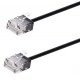 POWERTECH καλώδιο δικτύου CAB-N432, Cat 6A U/UTP, ultra slim, copper, 500MHz, 2m, μαύρο