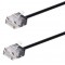 POWERTECH καλώδιο δικτύου CAB-N435, Cat 6A U/UTP, ultra slim, copper, 500MHz, 7.5m, μαύρο