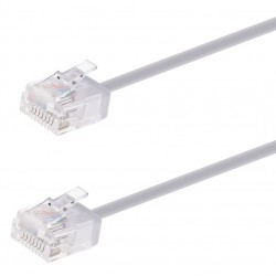 POWERTECH καλώδιο δικτύου CAB-N437, Cat 6A U/UTP, ultra slim, copper, 500MHz, 0.15m, γκρι