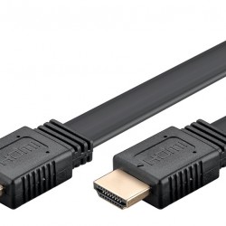 GOOBAY καλώδιο HDMI 77145 με Ethernet, flat, 8K/60Hz, 48 Gbps, 3m, μαύρο