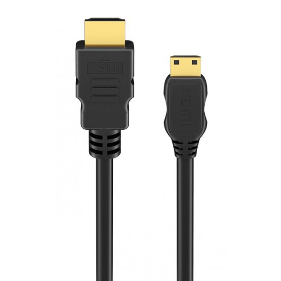 GOOBAY καλώδιο mini HDMI σε HDMI 74088 με Ethernet, 4K/60Hz, 10.2 Gbps, 5m, μαύρο