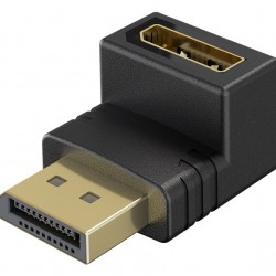 GOOBAY αντάπτορας DisplayPort 77130, 8K/144Hz, γωνιακός, μαύρος