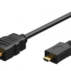 GOOBAY καλώδιο micro HDMI σε HDMI 53787 με Ethernet, 4K/60Hz, 5m, μαύρο