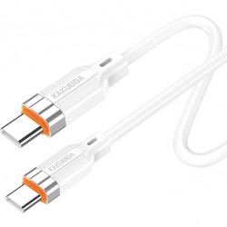 KAKUSIGA καλώδιο USB-C σε USB-C KSC-995, σιλικόνης, 100W, 480Mbps, 1m, λευκό