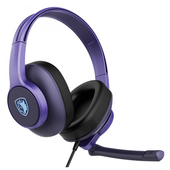 SADES gaming headset UPOWER, 3.5mm σύνδεση, 40mm, μωβ