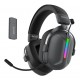 SADES gaming headset Defender, ασύρματα & ενσύρματα, 50mm, 1050mAh, RGB, multi-platform, μαύρο