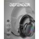 SADES gaming headset Defender, ασύρματα & ενσύρματα, 50mm, 1050mAh, RGB, multi-platform, μαύρο