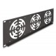 DELOCK κάλυμμα για 3x 120mm ανεμιστήρες 66747 για rack 19"/3U, μεταλλικό, μαύρο