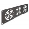DELOCK κάλυμμα για 3x 120mm ανεμιστήρες 66747 για rack 19"/3U, μεταλλικό, μαύρο