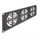 DELOCK κάλυμμα για 3x 120mm ανεμιστήρες 66747 για rack 19"/3U, μεταλλικό, μαύρο